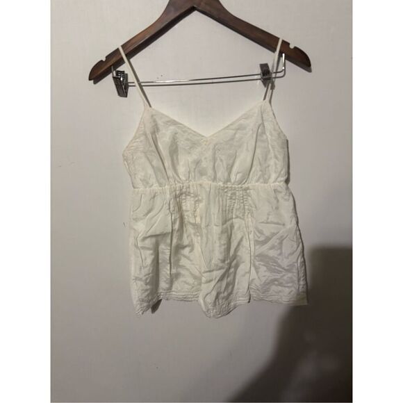 GAP Women's Medium Off White Cropped Top Shirt Sleeveless - Picture 1 of 4